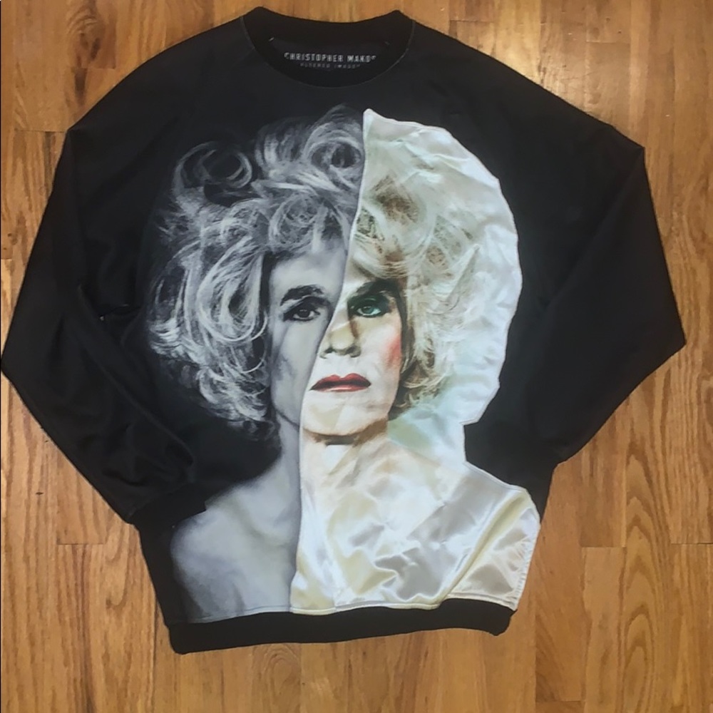 Oversized neoprene sweatshirt